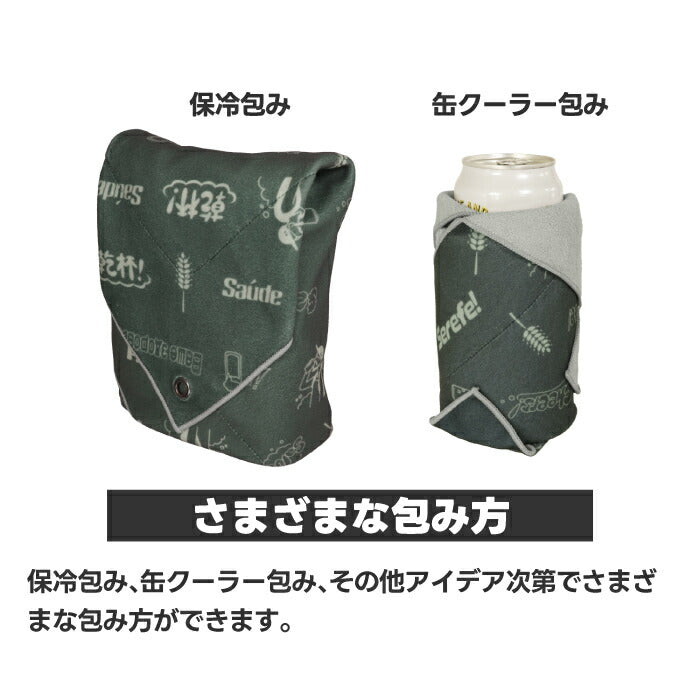 アソビト ビア・サーモラップ|巻くだけで密着!保冷・保温OKの軽量ラップ|缶クーラー&フード包みに便利なアウトドアアイテム