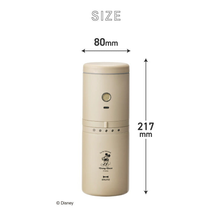 ディズニー ミッキー BRUNO 電動ミル付きコーヒーメーカー USB充電式 保温マグ付