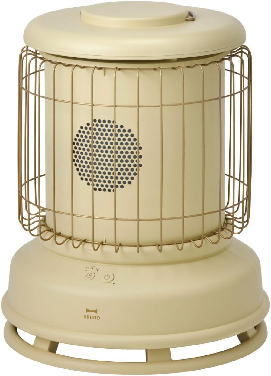 BRUNO 全方位型ファンヒーター Classic Stove 360度 ブルーノ ノスタルストーブ カーボンヒーター 小型 おしゃれ 電気ストーブ 遠赤外線 タイマー 速暖 タワー型 6畳対応 静音 首振り スリム 軽量 足元暖房 省エネ コンパクト 安全装置付き 家電