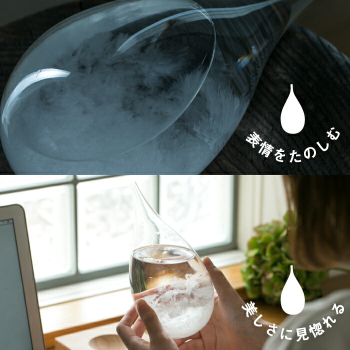 【楽天ランキング受賞】しずく型が美しいTempo Drop。結晶の変化で天候を予測する癒しのインテリアグラス。ギフトにも最適!