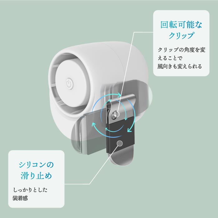 SIXPLUS クリップ扇風機 USB卓上 小型静音 3段階風量調節 暑さ・熱中症対策に最適