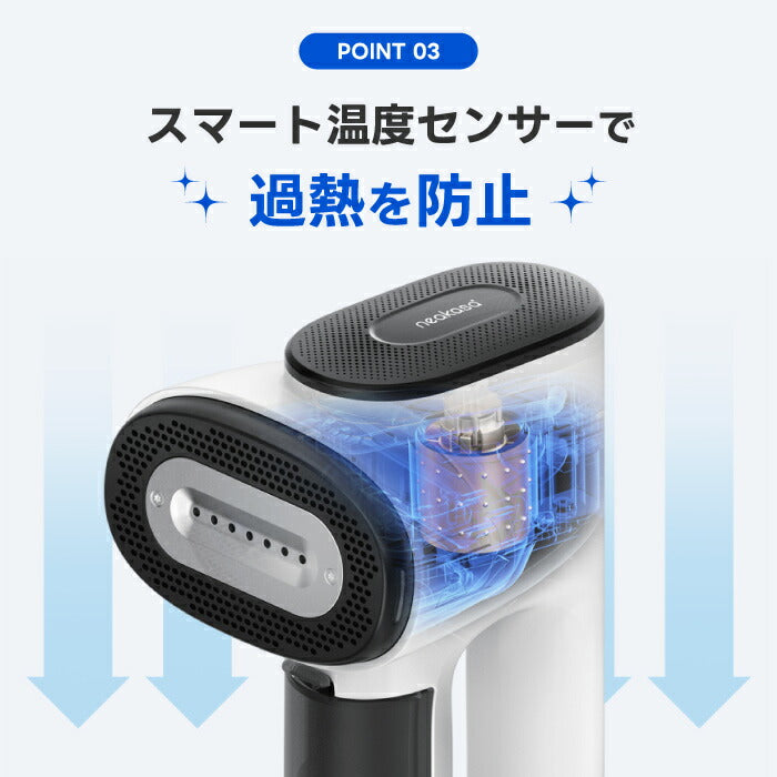 「Neakasa Magic 1 衣類スチーマー|真空吸着式・高温ミスト130℃・除菌消臭・軽量片手操作・旅行や出張に・選べる特典付」