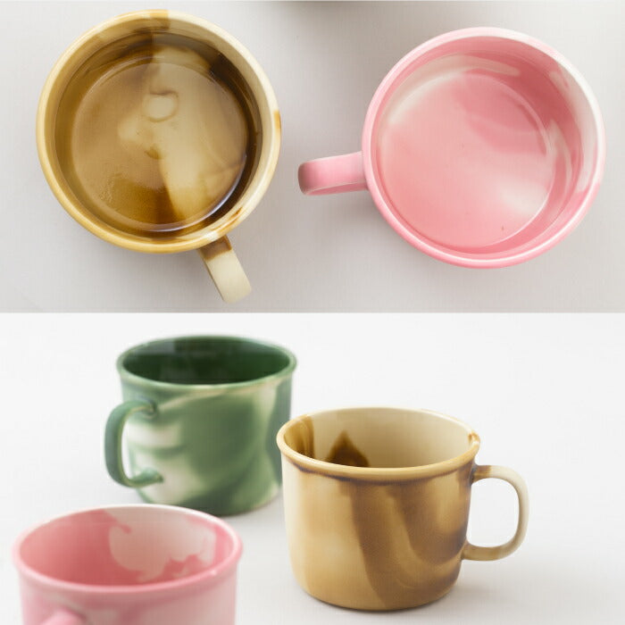 美濃焼のMOIS CUP Latteは、マーブル模様が美しい日本製マグカップ。約350mlで在宅やオフィスに最適。贈り物にも◎