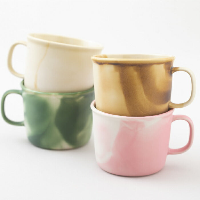 美濃焼のMOIS CUP Latteは、マーブル模様が美しい日本製マグカップ。約350mlで在宅やオフィスに最適。贈り物にも◎