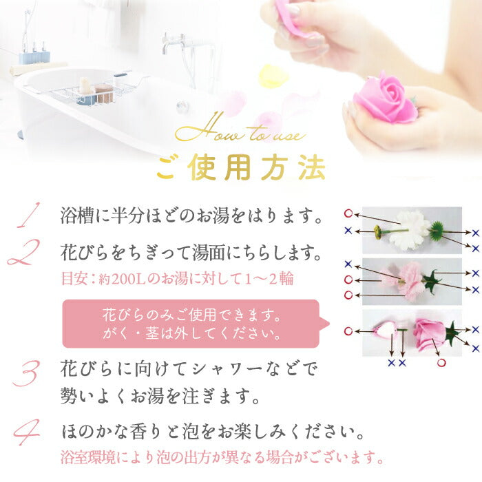 お花の入浴剤 ソープフラワー 桜香る泡風呂 母の日・誕生日ギフトに◎ 箱入り&吊り下げOK