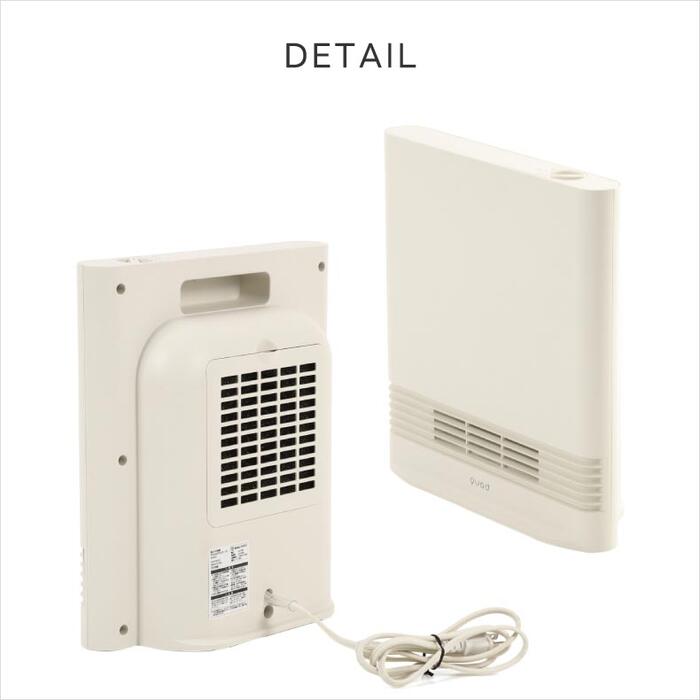 セラミックヒーター QUADS スリムエナヒート 電気ヒーター 省エネ 大風量 速暖 おしゃれ コンパクト 転倒OFF 薄型 隙間収納 暖房器具 冬家電 安全 リビング 寝室 ギフト