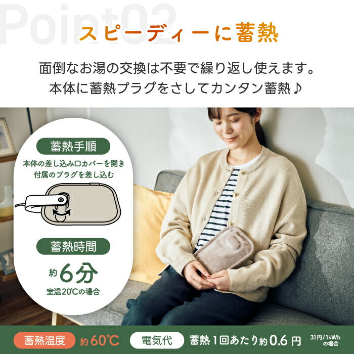 蓄熱式湯たんぽ mofca mini モフカ 充電式コードレス 省エネ あったかグッズ 防寒 プレゼントに◎
