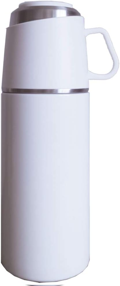 水筒 コップ付き ワンプッシュ&カップ ボトル 350ml 直飲み 魔法瓶 ポット おしゃれ 0.35L 保冷 保温 マグボトル ワンタッチ ストレーナー付き 茶こし スリム コーヒー 紅茶 お茶 氷 オフィス アウトドア 北欧 雑貨 清潔 かわいい ROCCO