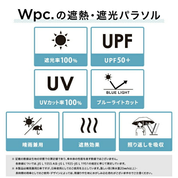 「WPC. お守りパラソル|晴雨兼用・完全遮光100%・UVカットUPF50+・軽量折りたたみ傘・和柄刺繍・おみくじ付き」