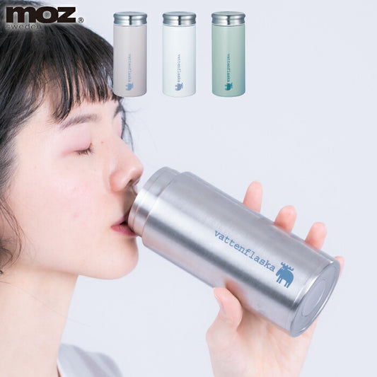 moz | 水筒 350ml ステンレス 保温保冷 蓋付き 軽量 スリム おしゃれタンブラー