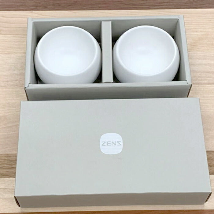 セラミック湯のみ2個セット ZENS|モダンでかわいいデザイン お祝い・贈り物にもおすすめ