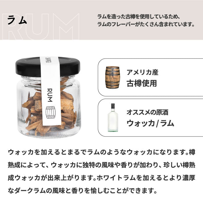 SNIPPERS 樽熟成キット リフィル｜ウッドチップ入り・ウィスキーやジンに