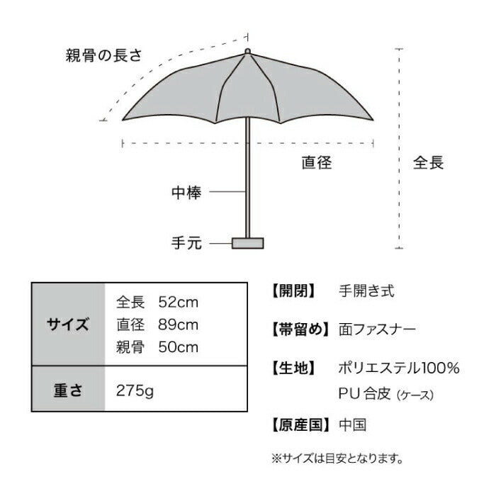 「WPC. 晴雨兼用折りたたみ傘｜UVカット・完全遮光100%・UPF50+・軽量コンパクト・木目調・バッグ付き・選べる特典付」