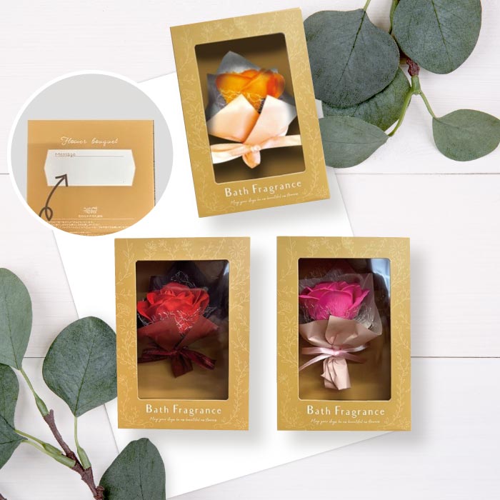 ソープフラワー入浴剤 箱入りバスフレグランス 母の日ギフトに最適 おしゃれで可愛い