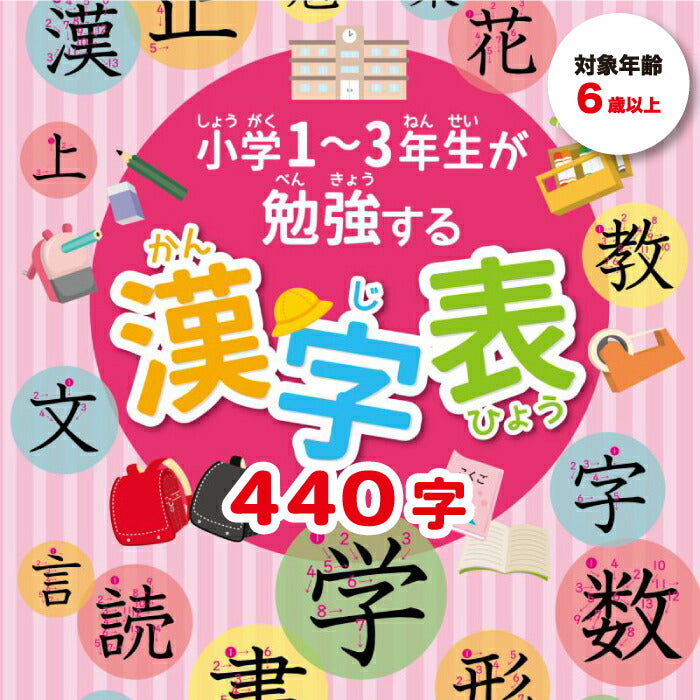 桜弥生 知育お風呂ポスター漢字440字 5枚セット 小学校低学年向け防水学習教材