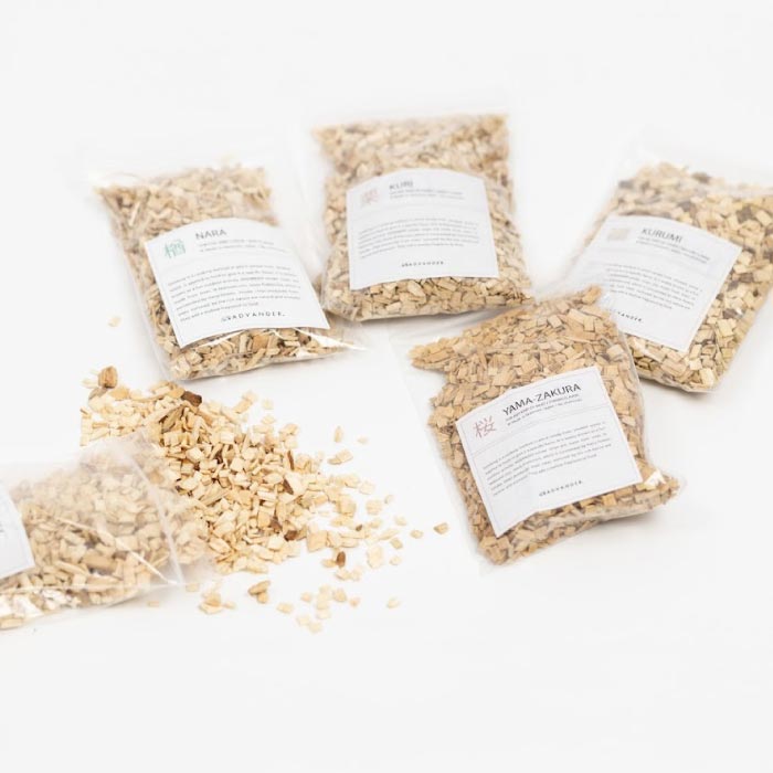 ADVENDER燻製用スモークチップ5種セット 桜・松・胡桃など香り豊か 日本製