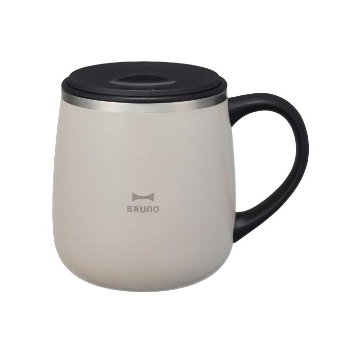 ブルーノ ステンレスマグ 蓋付き タンブラー short 320ml BRUNO 水筒 おしゃれ 直飲み マグカップ 保温 保冷 スライド式 真空二重構造 広口 氷 お湯 大人 子供 軽量 コンパクト コーヒー 紅茶 オフィス アウトドア キャンプ かわいい 北欧