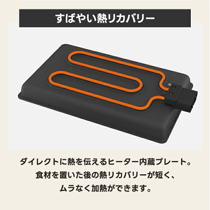 ブルーノ 電気ホットプレート 蓋付き BRUNO フラットホットプレート 大容量 4～5人用 電気プレート 高火力 温度調節可能 スリム 収納 IPX4防滴 洗える コンパクト キッチン家電 おしゃれ 北欧風 アウトドア キャンプ 結婚祝い プレゼント ギフト