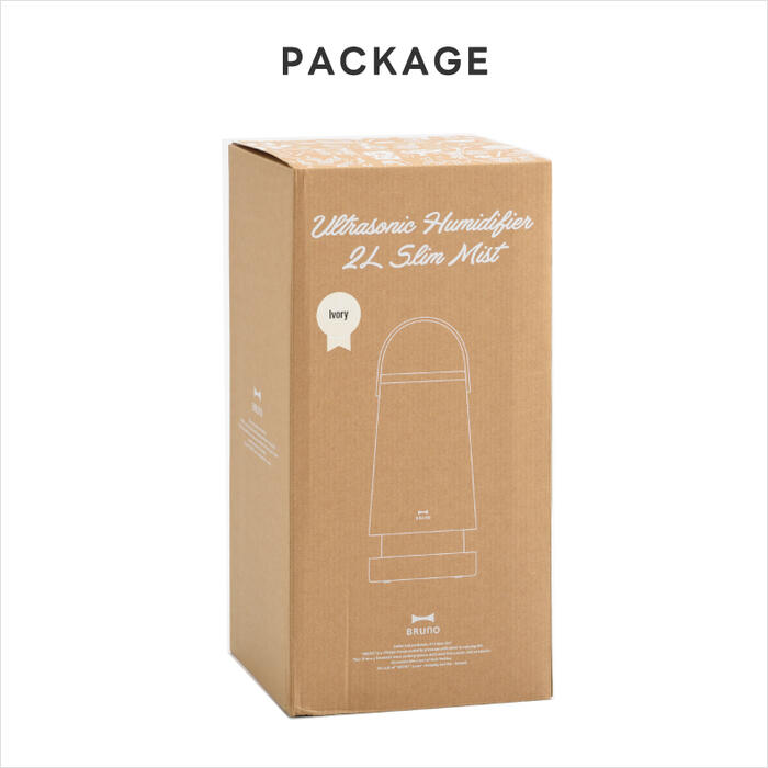 ブルーノ SLIM MIST 超音波式アロマ加湿器 2L 上部給水式 北欧風 おしゃれ加湿機 冬の乾燥対策に
