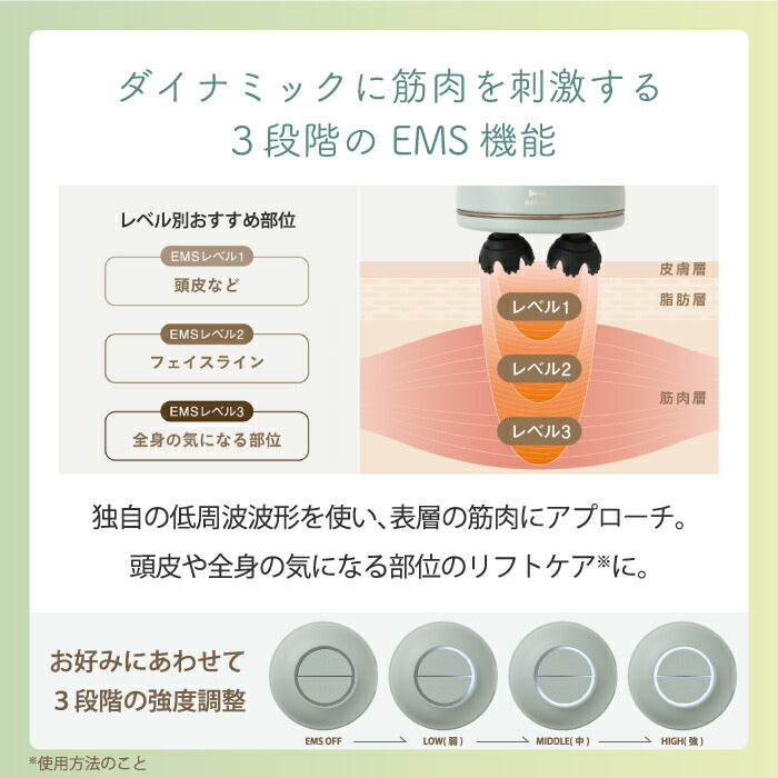 BRUNO EMSヘッドスパ｜防水IPX7・充電式・回転式｜頭皮＆全身ケア対応｜選べる特典付・ギフトにも◎