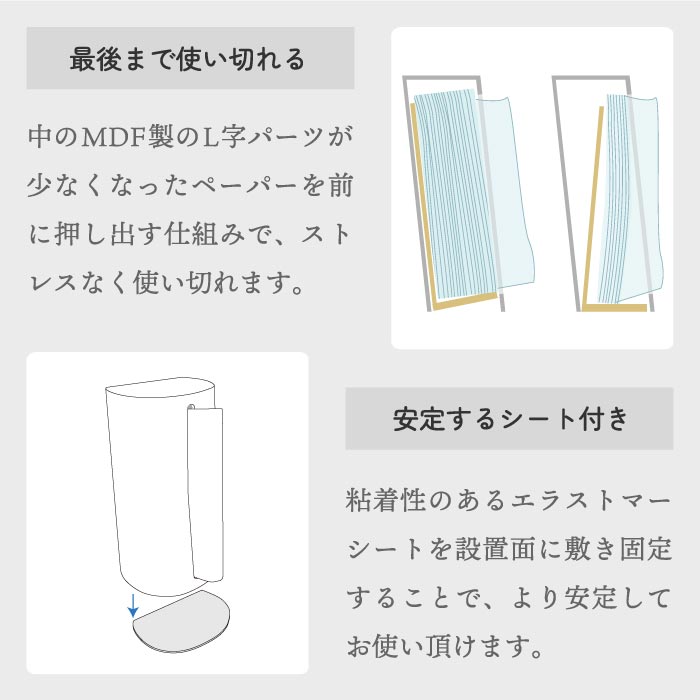 楽天ランキング入賞 100percent ペーパータオルホルダー 縦型 瀬戸焼 日本製 セラミック製 おしゃれ 自立式