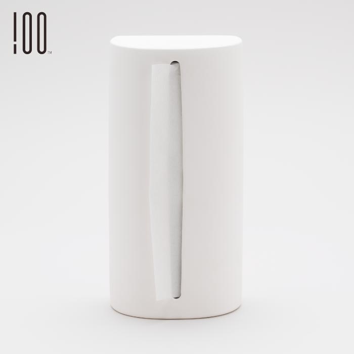 楽天ランキング入賞 100percent ペーパータオルホルダー 縦型 瀬戸焼 日本製 セラミック製 おしゃれ 自立式