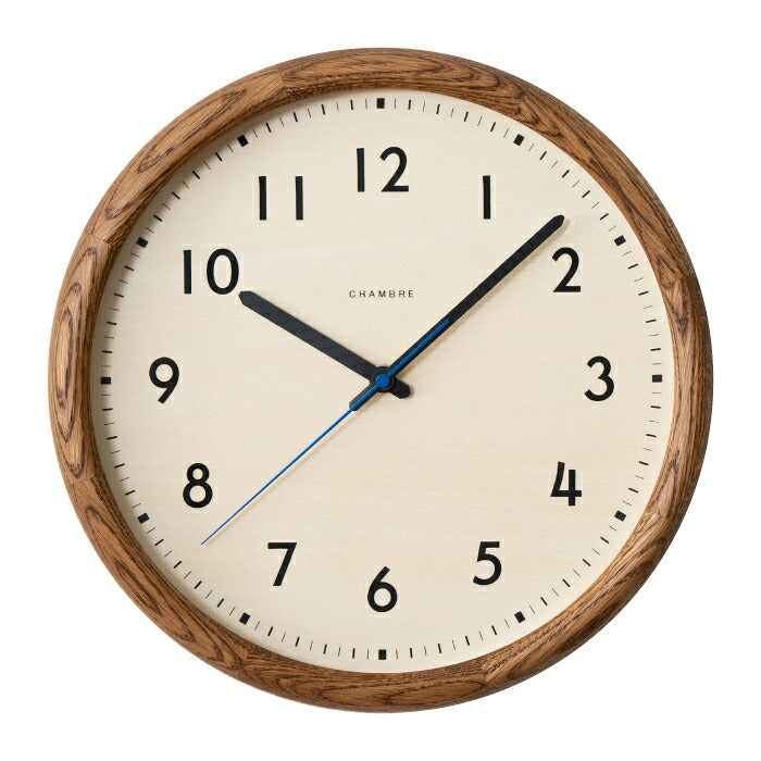 掛け時計 壁掛け時計 CHAMBRE シャンブル LIGNO CLOCK 木製 日本製 無垢材 天然木 静音 音がしない 連続秒針 スイープ おしゃれ 北欧 ナチュラル 和モダン 直径30cm ウォールクロック インテリア リビング 寝室 玄関 新築祝い 結婚祝い 引越し祝い 記念品 プレゼント ギフト