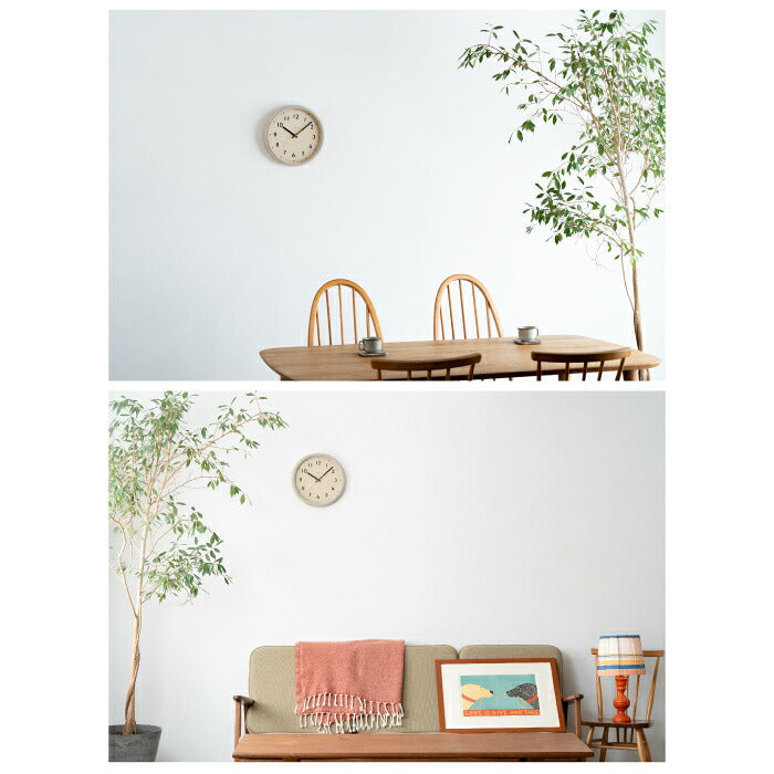 掛け時計 壁掛け時計 CHAMBRE シャンブル LIGNO CLOCK 木製 日本製 無垢材 天然木 静音 音がしない 連続秒針 スイープ おしゃれ 北欧 ナチュラル 和モダン 直径30cm ウォールクロック インテリア リビング 寝室 玄関 新築祝い 結婚祝い 引越し祝い 記念品 プレゼント ギフト