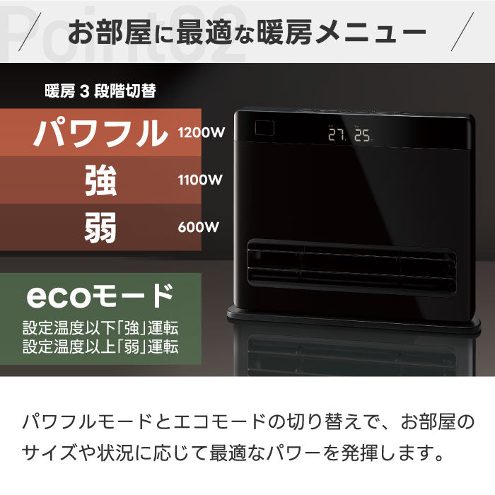 パネルセラミックヒーター 人感センサー付 オートルーバー 大風量 節電タイマー 速暖 スリム設計 足元暖房 脱衣所 リビング 寝室 冷え対策 おしゃれ電気暖房 冬物家電