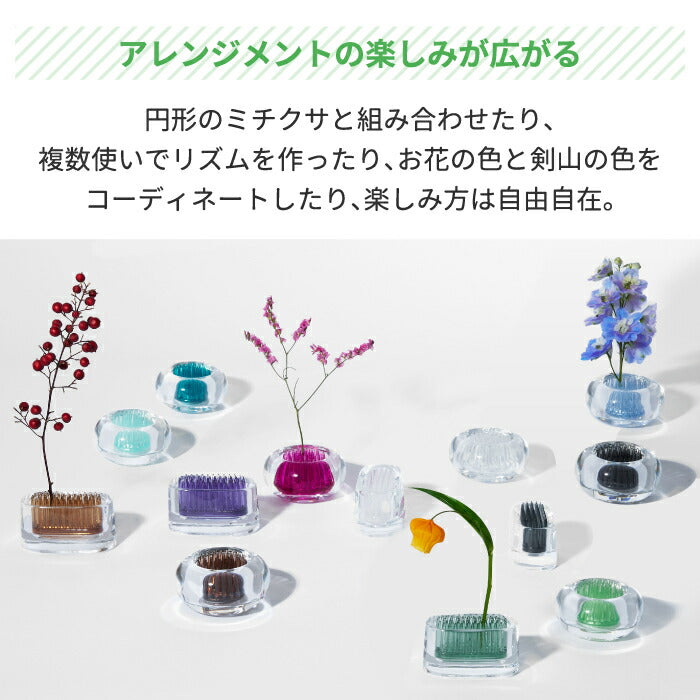 日本製+d ミチクサ オーバル｜楕円形ガラスの一輪挿し 卓上に映える北欧風花器