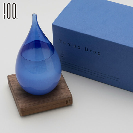 しずく型ブルーが美しいTempo Drop。結晶の変化で天候を予測する癒しのインテリアグラス。北欧テイストで贈り物にも◎