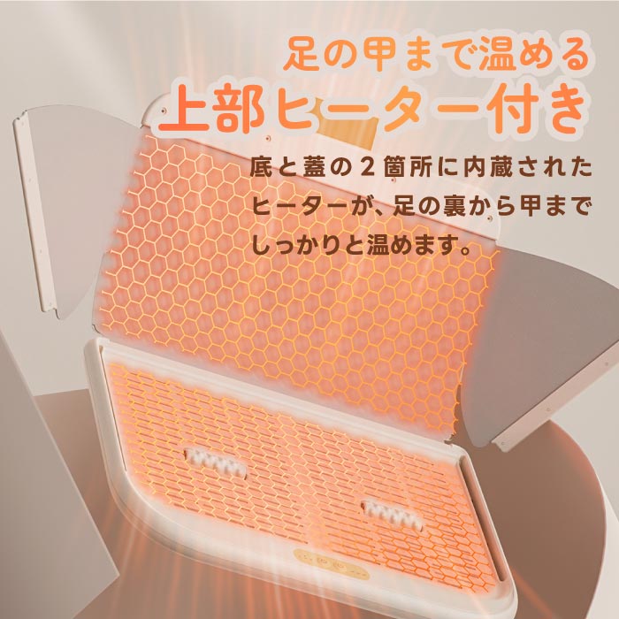 SOTHING フットウォーマー 足温器 蓋ヒーター付 折りたたみ式 足裏ローラー 速暖 静音 省エネ