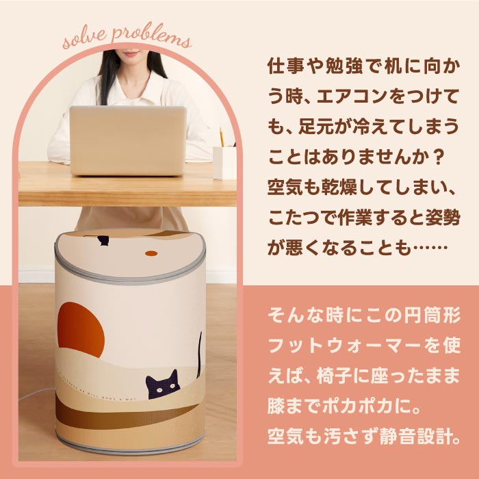 SOTHING パネルヒーター 足温器 温度6段階 静音 薄型 省エネ デスク下用 冷え対策 冬物家電