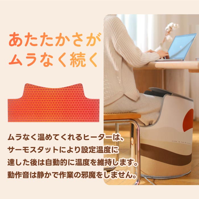 SOTHING パネルヒーター 足温器 温度6段階 静音 薄型 省エネ デスク下用 冷え対策 冬物家電