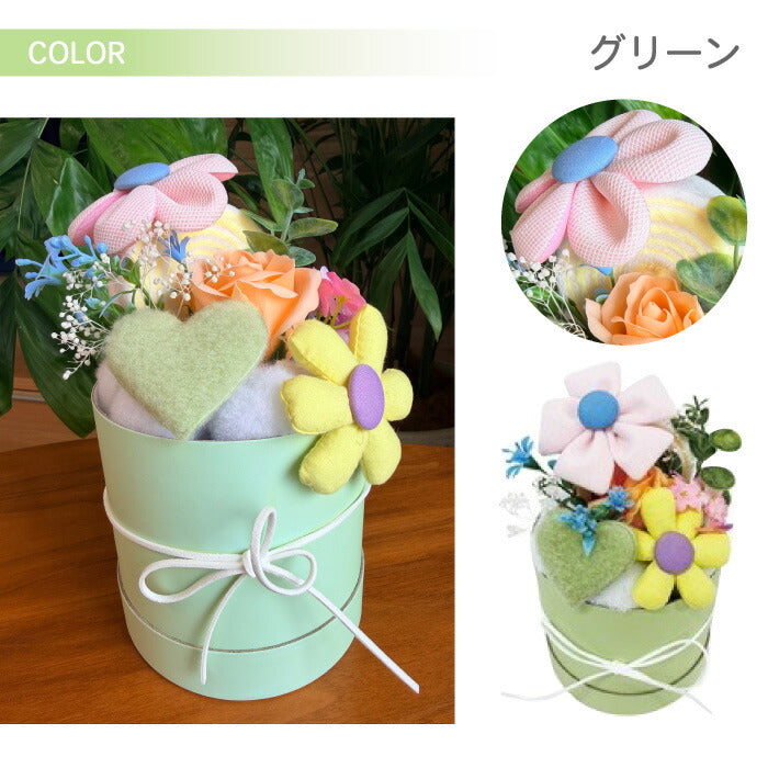 フラワーギフト ミニポット ニットフラワー ファンシーポット 枯れない花 かわいい ぬいぐるみ キャンディーモチーフ ケース入り リボン そのまま飾れる 花瓶不要 プチギフト 女性 誕生日 母の日 送別品 退職祝い 発表会 お礼 子供 プレゼント