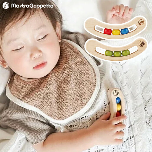 FAVA お豆のラトル カラー 日本製 木製 知育玩具 0歳 1歳 赤ちゃん ギフト 出産祝い