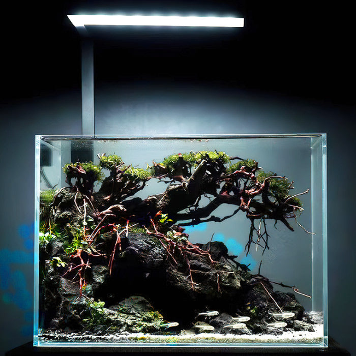 水槽用LEDライト 高輝度フルスペクトル 防水IP63 小型・薄型 調光6モード搭載 水草・観賞魚育成に最適 おしゃれ照明