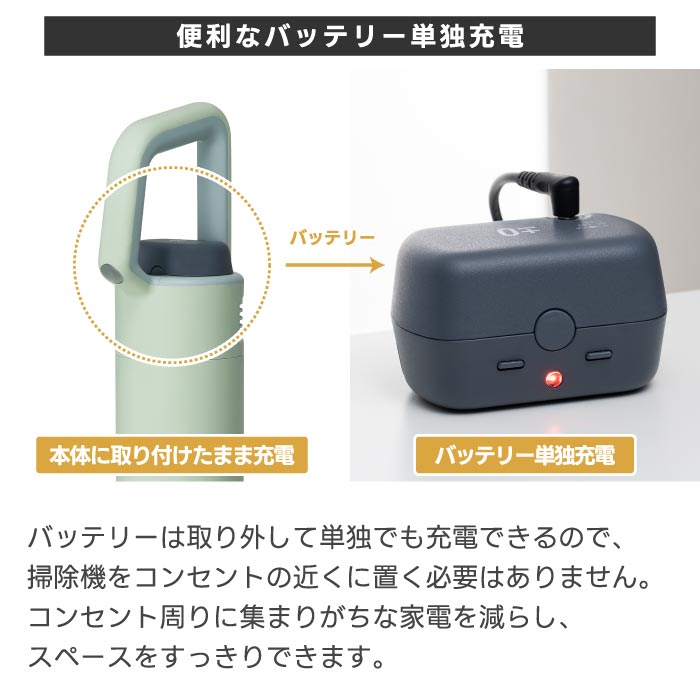 ±0コードレス掃除機G040 軽量1.2kg＆6WAY仕様でパワフル＆シンプルデザイン◎