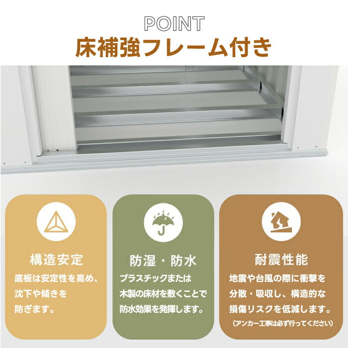 【楽天1位】大容量1900Lのスチール製屋外収納庫。防水・防錆・採光窓付きで庭やベランダに最適。組立簡単