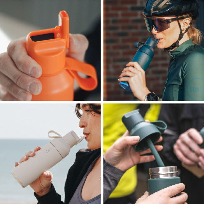 Ocean Bottle オーシャンボトル GO SPORTS 500ml 真空断熱 ステンレスボトル ストロー付き スポーツボトル マイボトル 水筒 保温 保冷 直飲み 漏れない フリップキャップ サステナブル 海洋プラスチック エコ 食洗機対応 おしゃれ 通勤 通学 ジム アウトドア ギフト 新生活