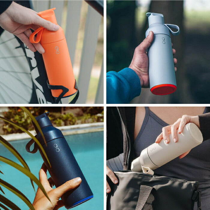 Ocean Bottle オーシャンボトル GO SPORTS 500ml 真空断熱 ステンレスボトル ストロー付き スポーツボトル マイボトル 水筒 保温 保冷 直飲み 漏れない フリップキャップ サステナブル 海洋プラスチック エコ 食洗機対応 おしゃれ 通勤 通学 ジム アウトドア ギフト 新生活