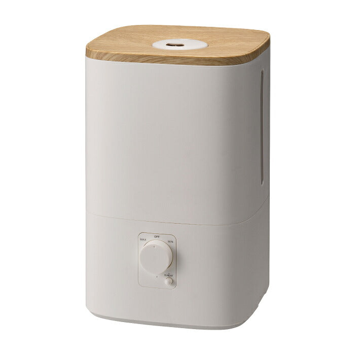 ハイブリッド加湿器 加湿器 超音波式 加熱式 ウッドモイスト 4L 大容量 上部給水 最大11畳 アロマ対応 抗菌 静音 無段階調節 ヒーター切替 ウッド調 木目調 乾燥対策 寝室 卓上 省エネ 卓上 寝室 リビング 子供部屋 オフィス おしゃれ 北欧 冬 ギフト THREEUP スリーアップ