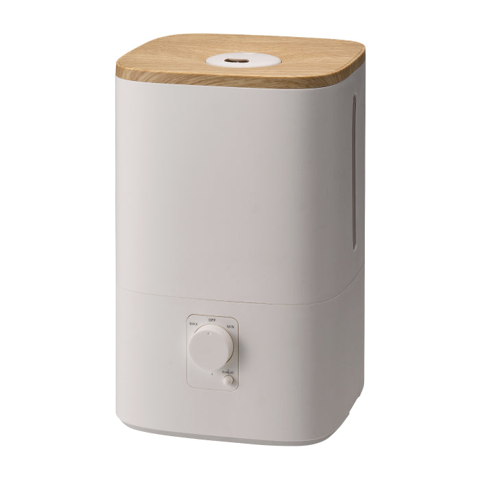 ハイブリッド加湿器 加湿器 超音波式 加熱式 ウッドモイスト 4L 大容量 上部給水 最大11畳 アロマ対応 抗菌 静音 無段階調節 ヒーター切替 ウッド調 木目調 乾燥対策 寝室 卓上 省エネ 卓上 寝室 リビング 子供部屋 オフィス おしゃれ 北欧 冬 ギフト THREEUP スリーアップ
