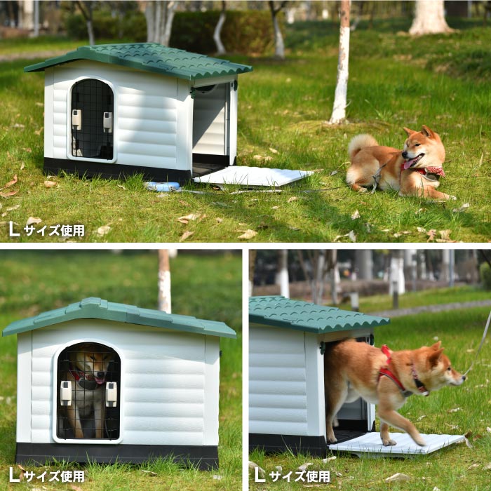 【楽天ランキング入賞】屋外対応 犬小屋 L・XLサイズ ドア・窓付き ペットハウス
