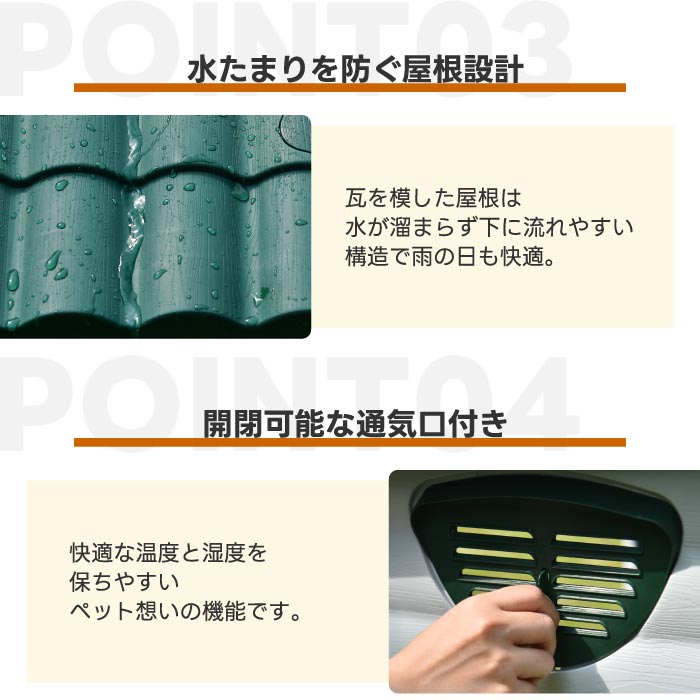 【楽天ランキング入賞】屋外対応 犬小屋 L・XLサイズ ドア・窓付き ペットハウス