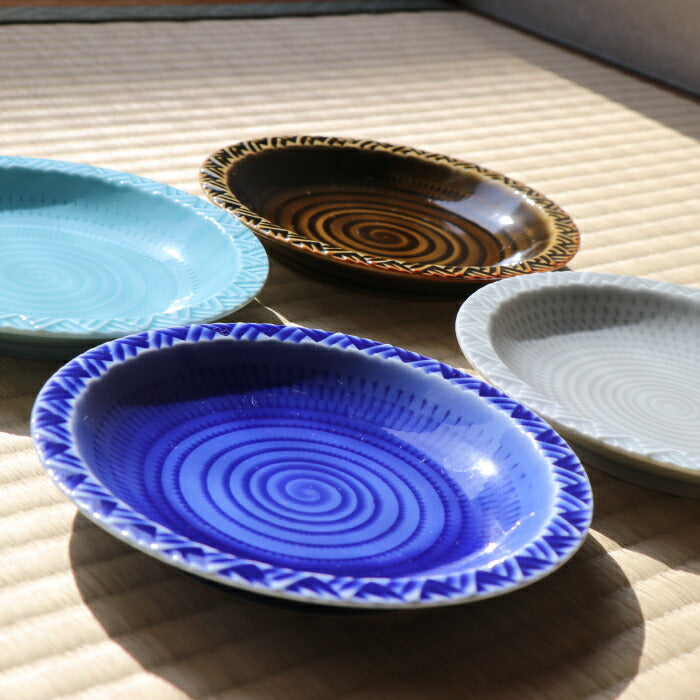 【波佐見焼 一真窯】Wave 15cm丸皿4色セット おしゃれ 和食器 ギフト 新生活 送料無料