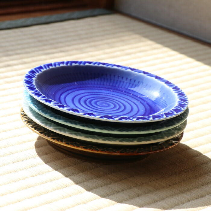 【波佐見焼 一真窯】Wave 15cm丸皿4色セット おしゃれ 和食器 ギフト 新生活 送料無料