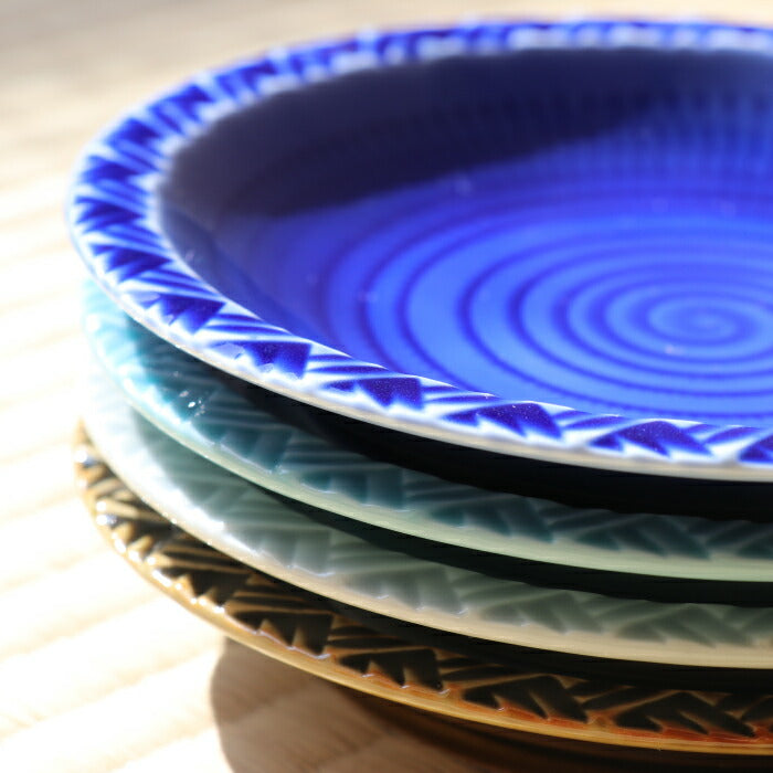 【波佐見焼 一真窯】Wave 15cm丸皿4色セット おしゃれ 和食器 ギフト 新生活 送料無料
