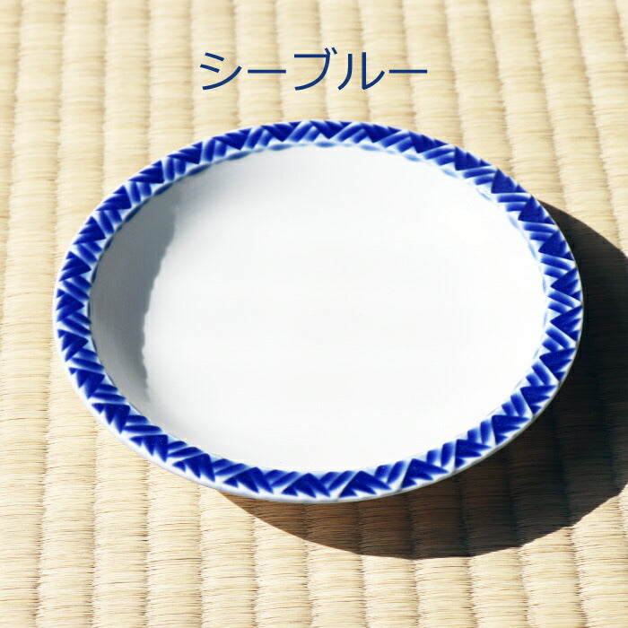 【波佐見焼 一真窯】ジモンリング 15cm丸皿5枚セット 日本製 ギフト おしゃれ 食器
