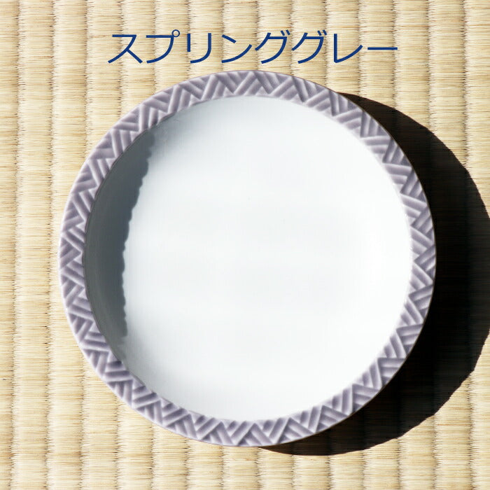 【波佐見焼 一真窯】ジモンリング 15cm丸皿5枚セット 日本製 ギフト おしゃれ 食器